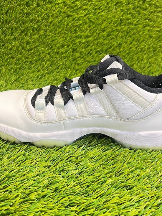 JORDAN Grade-School Air 11 Retro Low  Nike Air Jordan 11 Retro Low Boys Size 5.5Y White Blue Athletic Shoes Sneakers